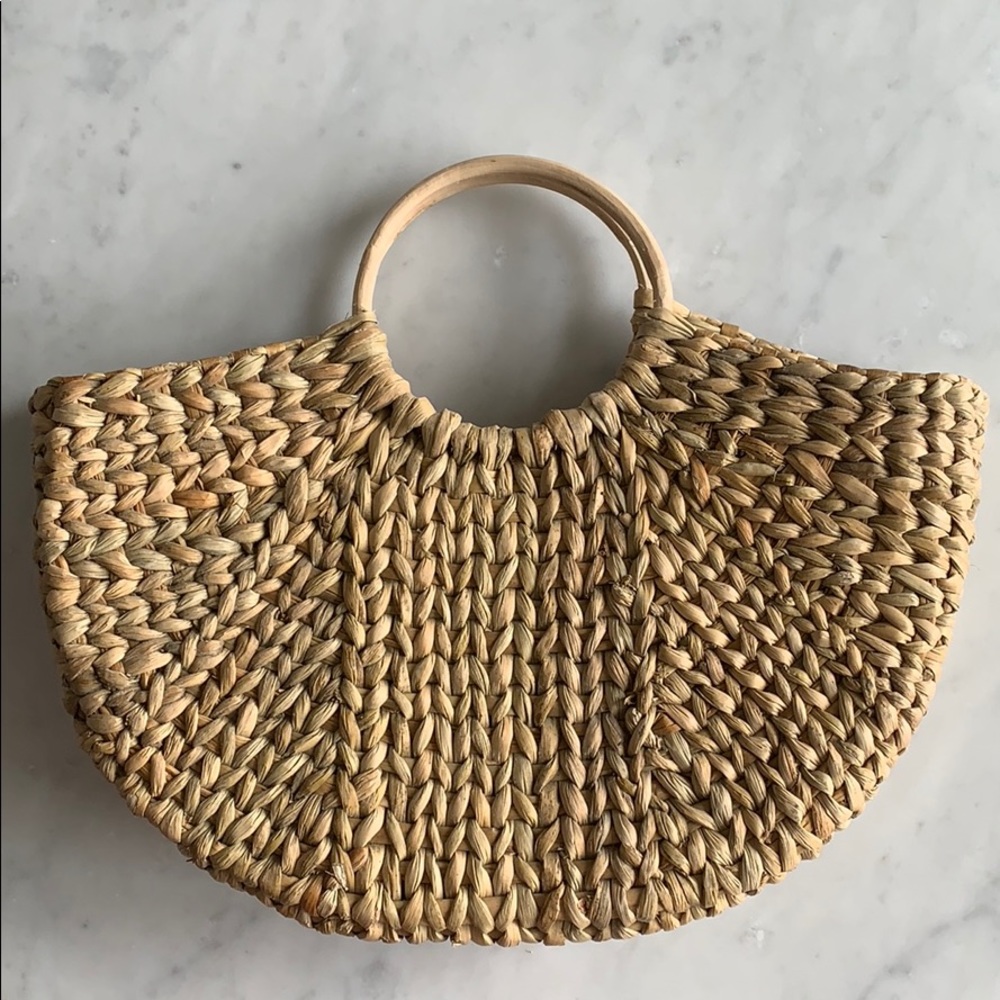 Hand made straw basket
